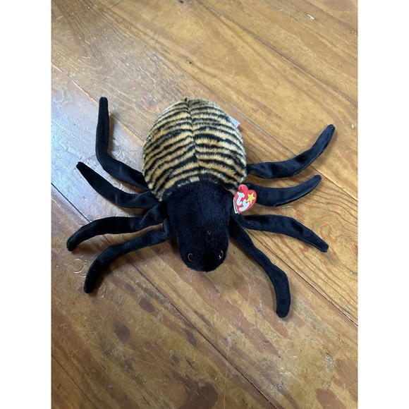 TY Buddy 1996 Spinner The Spider Medium Stuffed Plush Kids Toy Lovey Halloween - Picture 1 of 7